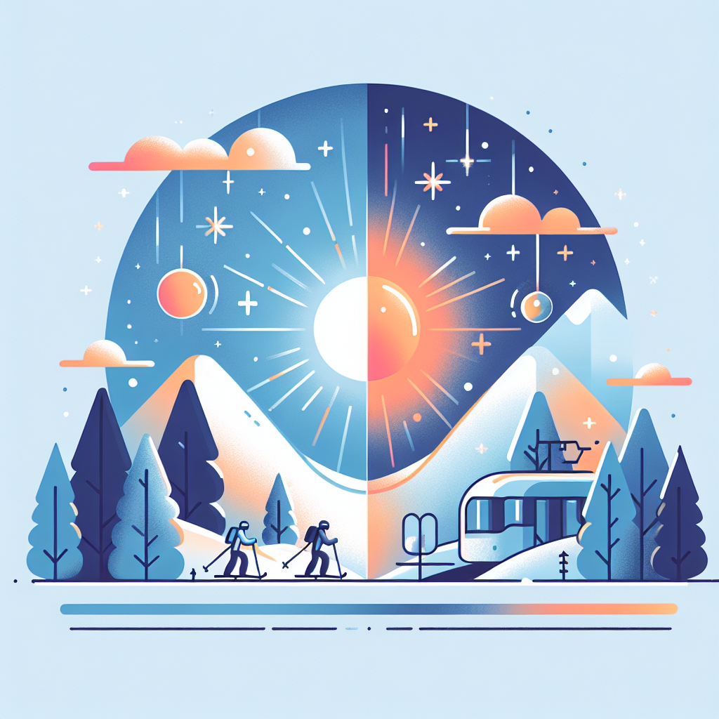 겨울철 스키장 자외선 반사 현상