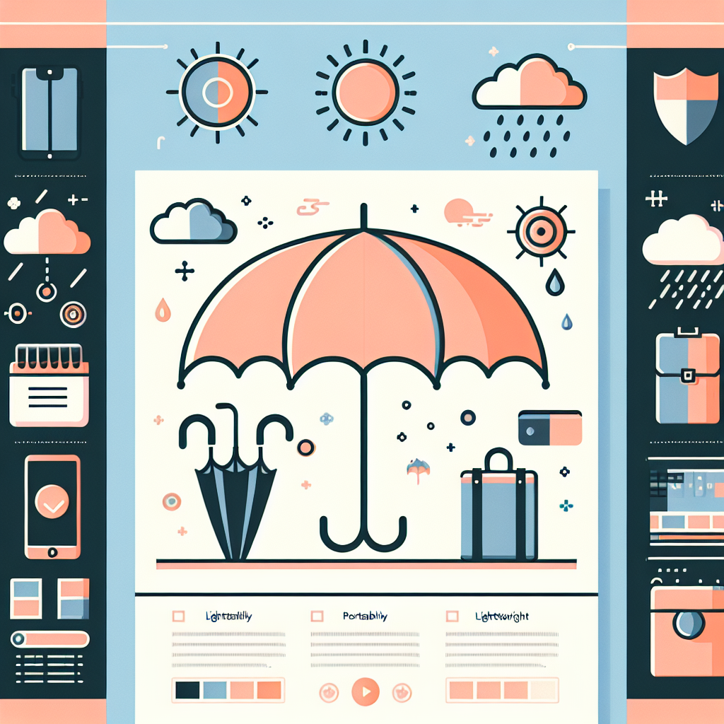 경량 양산 휴대성 비교