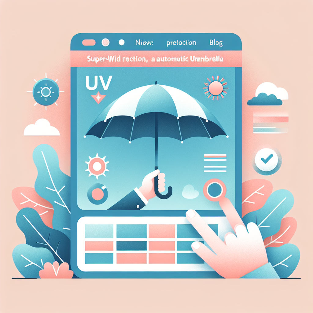 WeatherWorks 슈퍼와이드 자동 우양산의 자외선 차단 기능