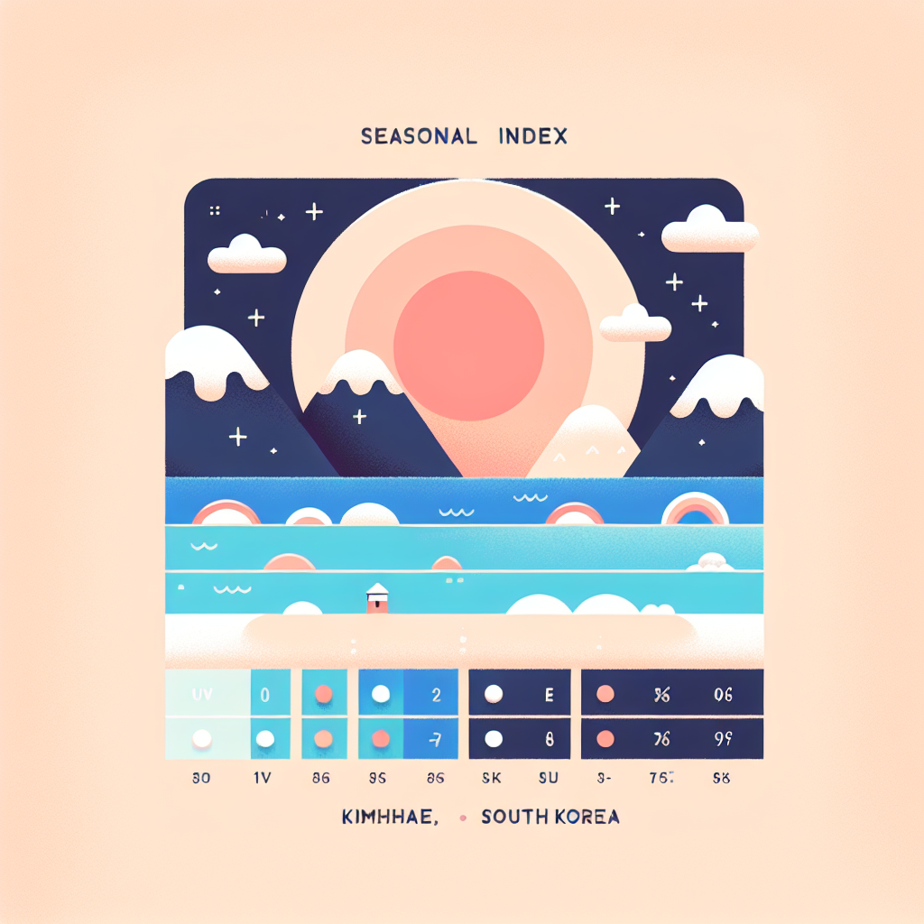 김해 계절별 자외선 지수 비교 차트