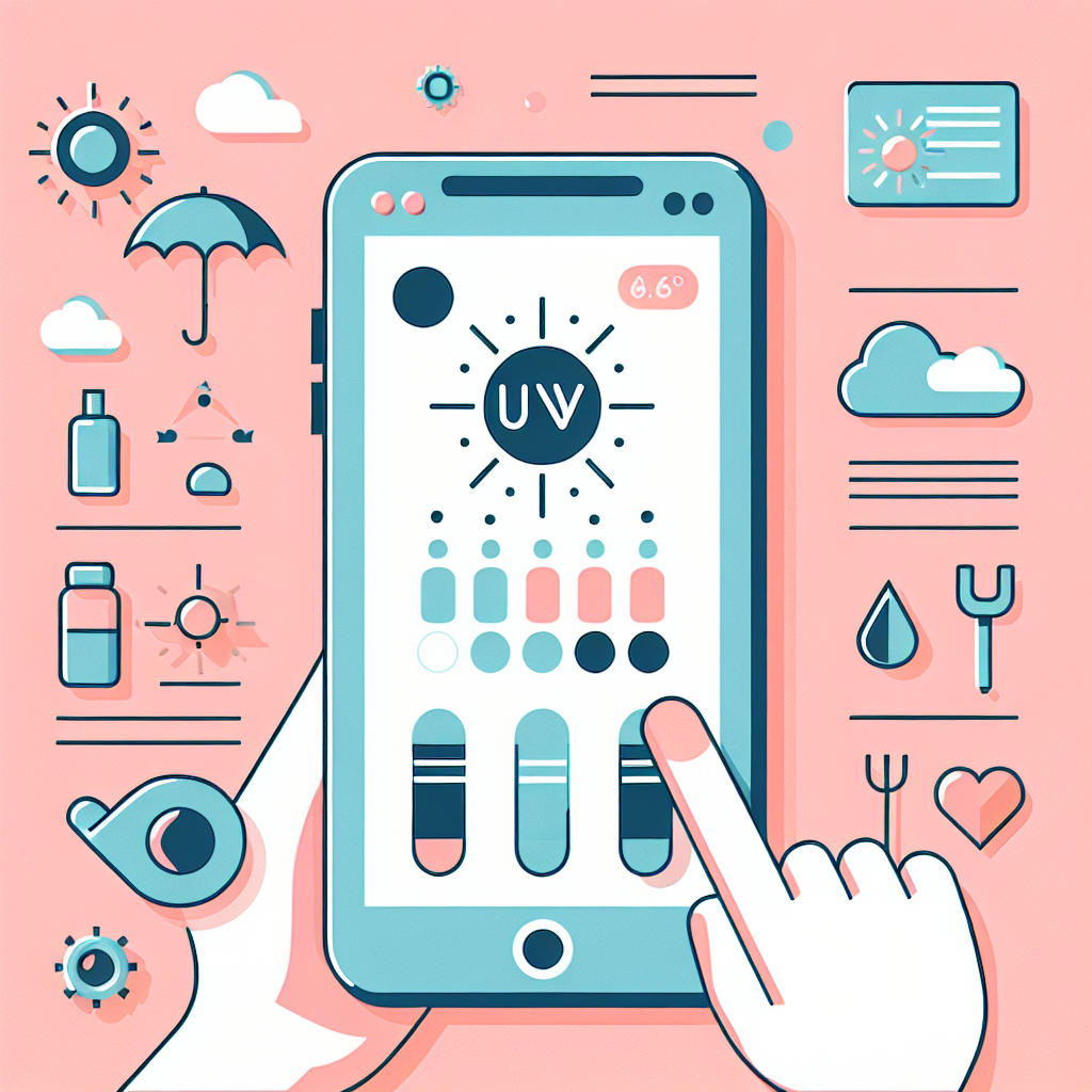 스마트폰 자외선 지수 확인 앱 화면