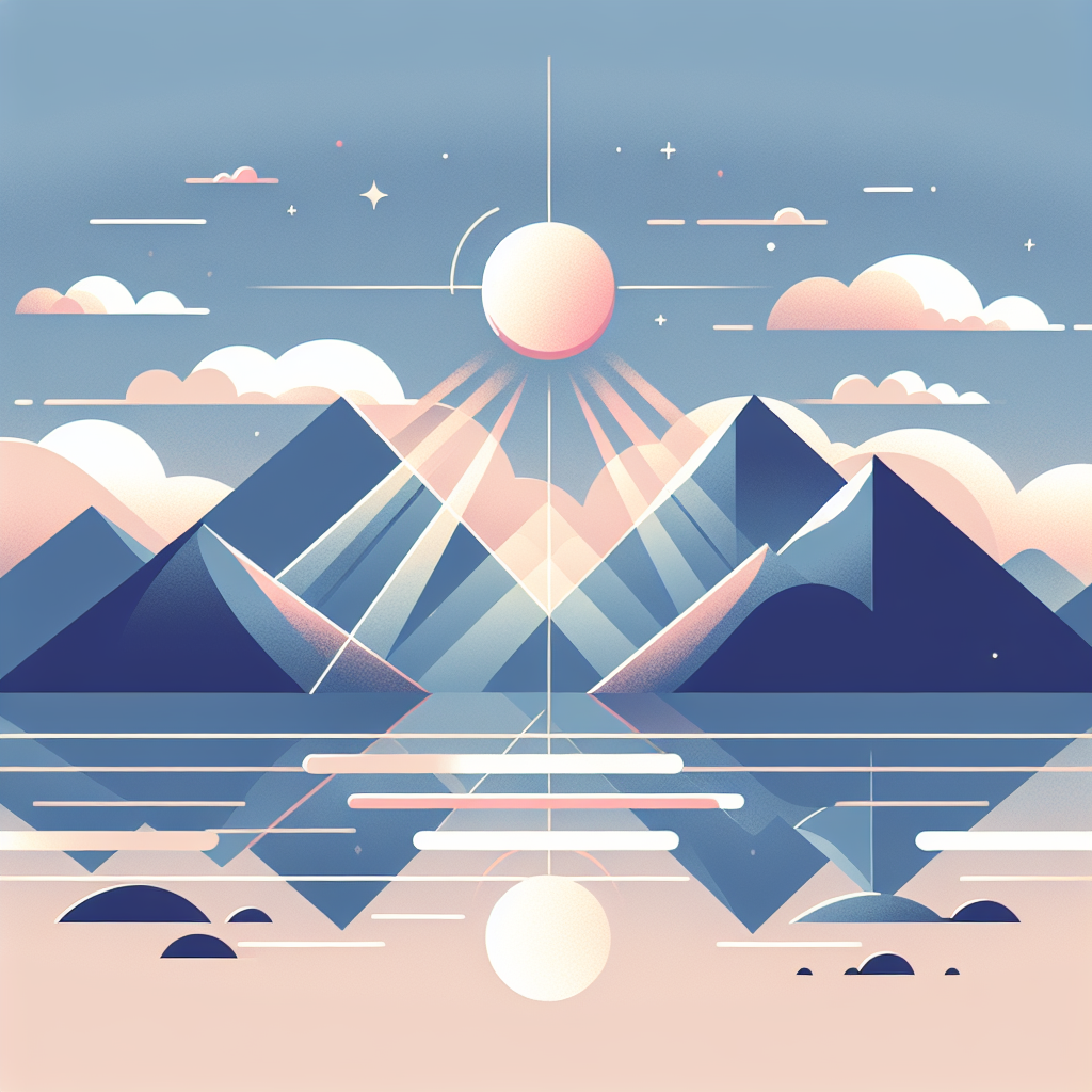 산악 지형에서의 자외선 반사 현상 설명 다이어그램