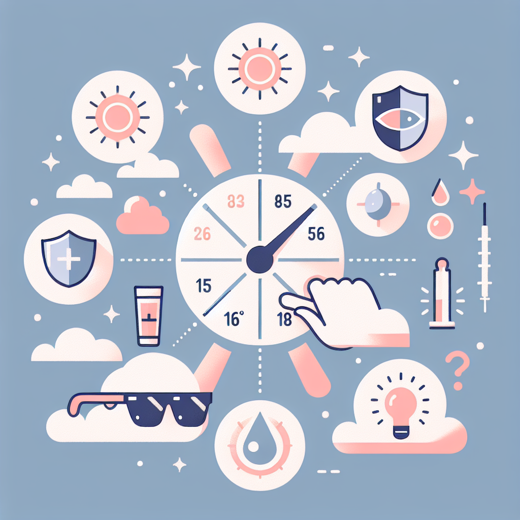 시간대별 자외선 강도와 눈 보호 방법