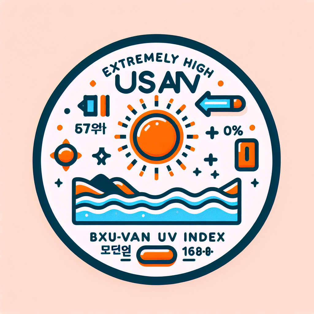 부산 여름철 극높은 자외선 지수 경고 표시판