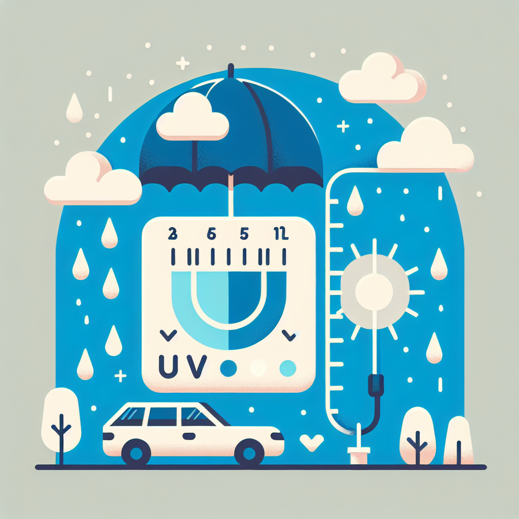 비오는 날 자외선 측정 모습