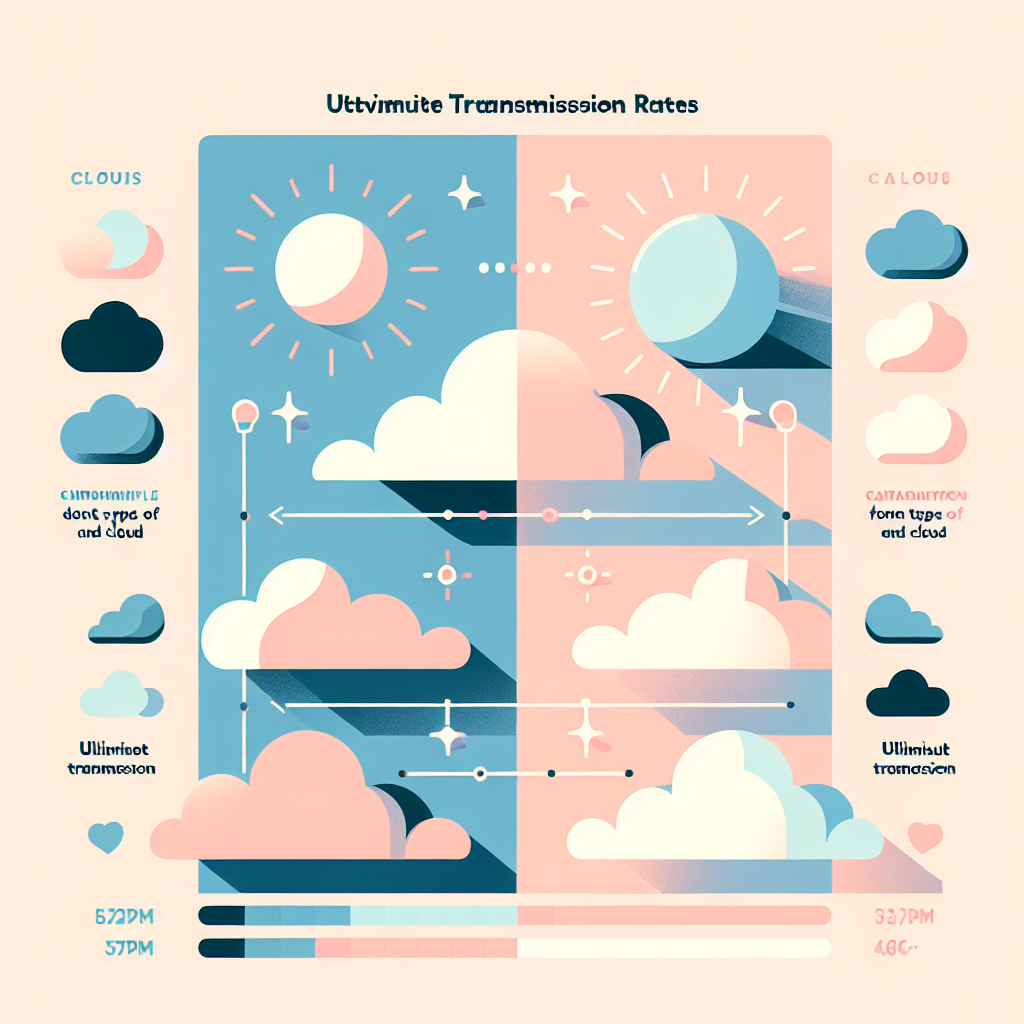 구름 종류별 자외선 투과율 비교 차트