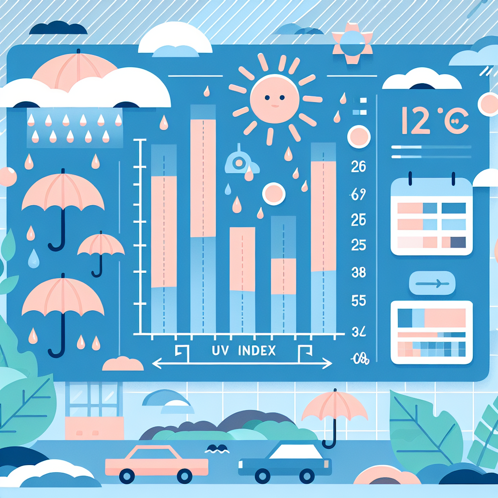 여름철 장마 시 자외선 지수 변화 그래프