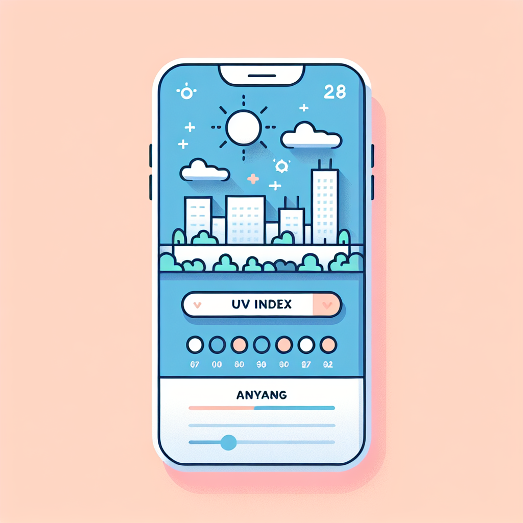 안양 자외선 지수 앱 화면 예시