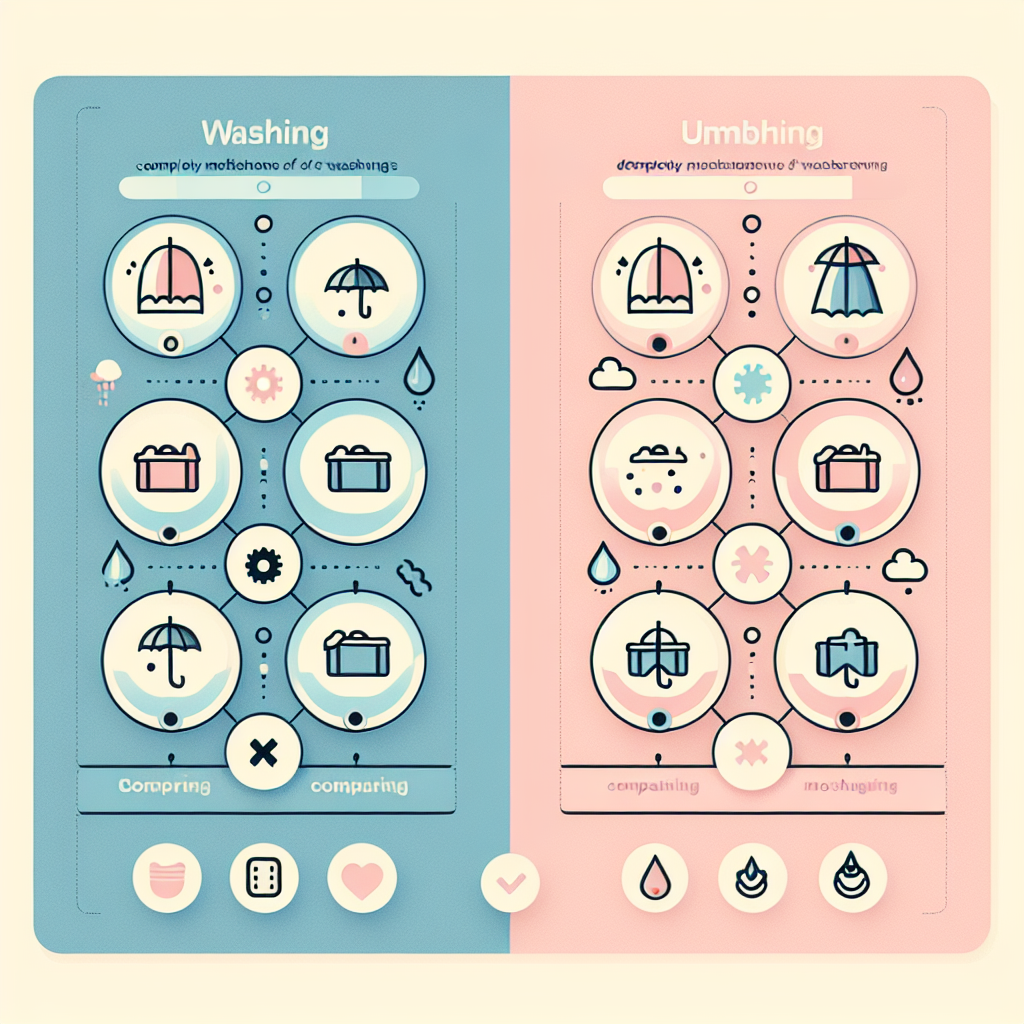 소재별 양산 세탁 방법 비교표
