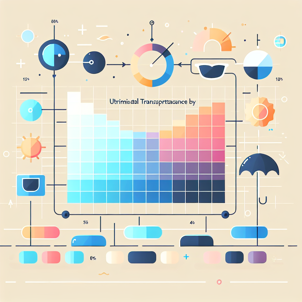 색깔별 자외선 투과율 비교 그래프