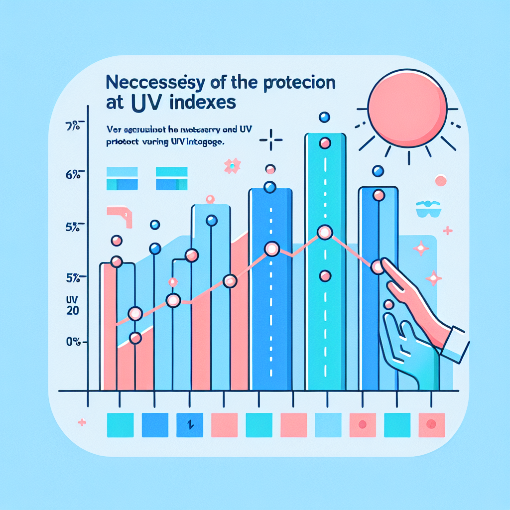 UV 지수별 자외선 차단 필요성 그래프
