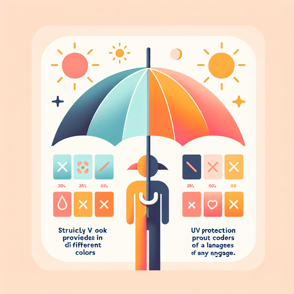 양산 안쪽 색깔에 따른 자외선 차단 효과 비교