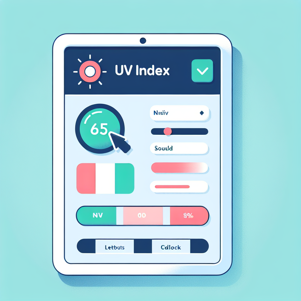 실시간 자외선 지수 확인 화면