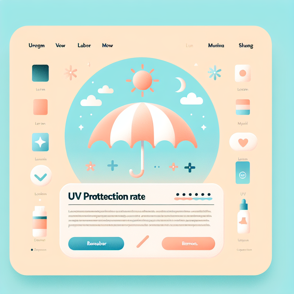 양산 제품 라벨 UV차단율 표시