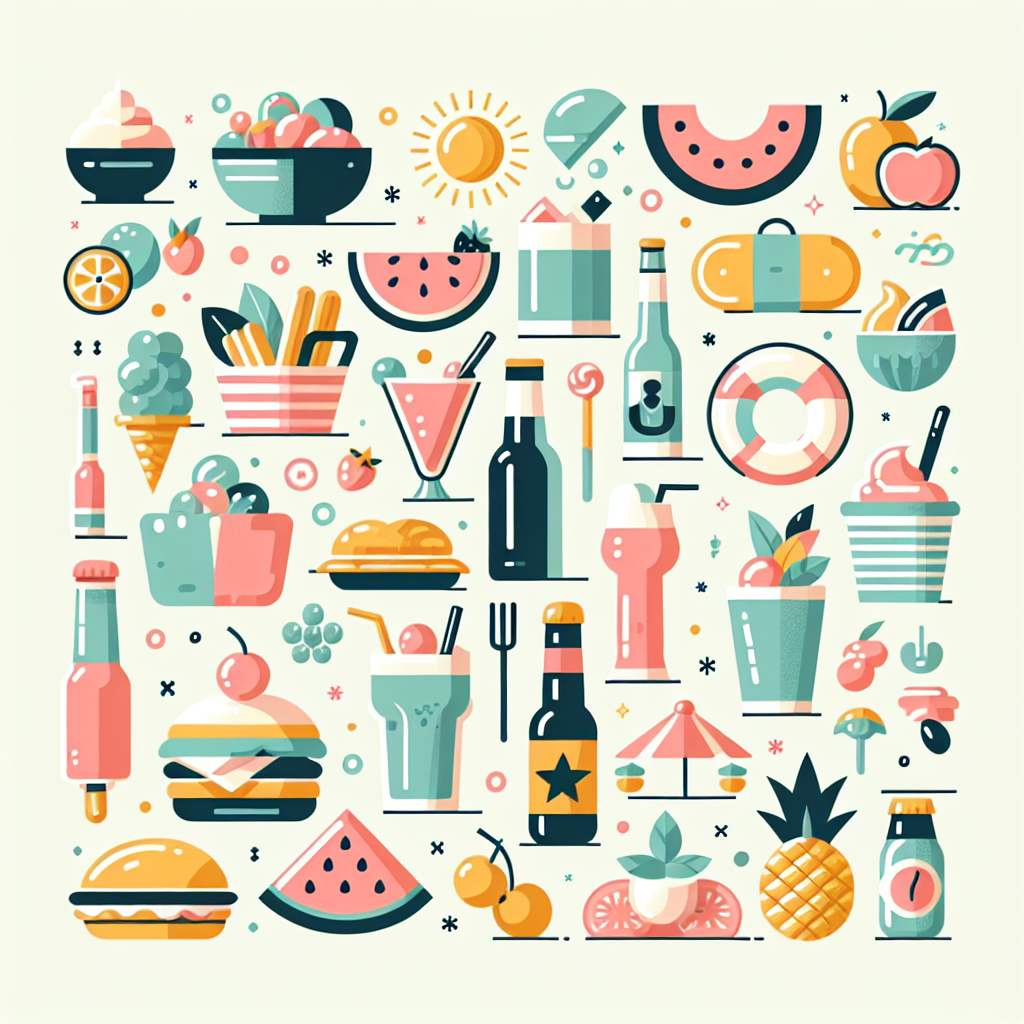 여름철 시원한 음식과 음료들