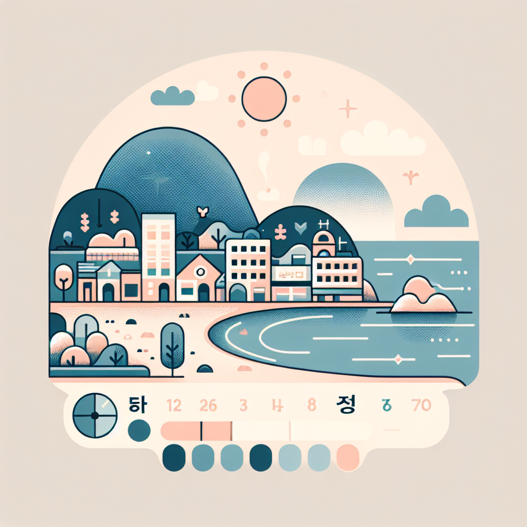 여수 해안가 자외선 측정 모습