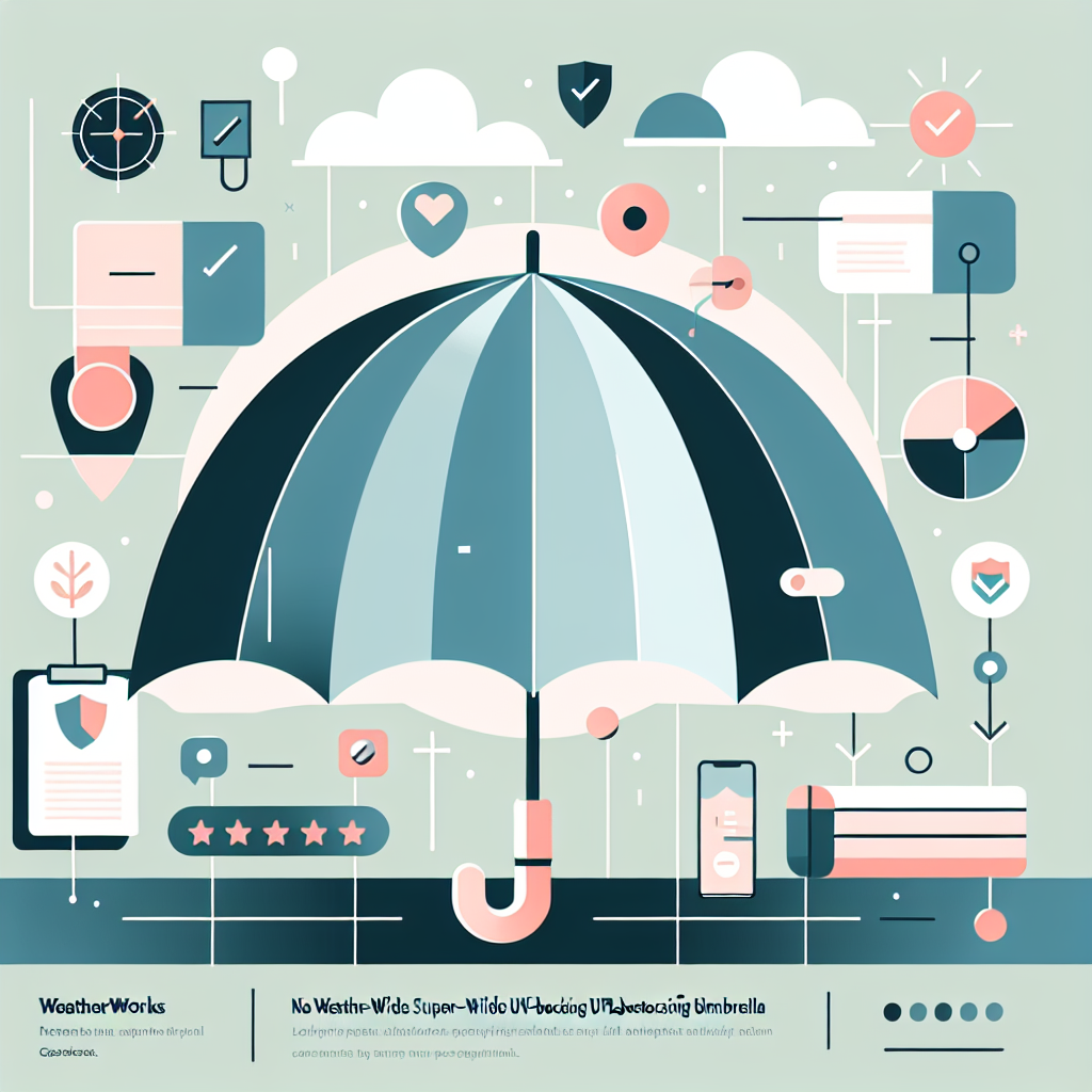 WeatherWorks 슈퍼와이드 자동 우양산 자외선 차단 테스트