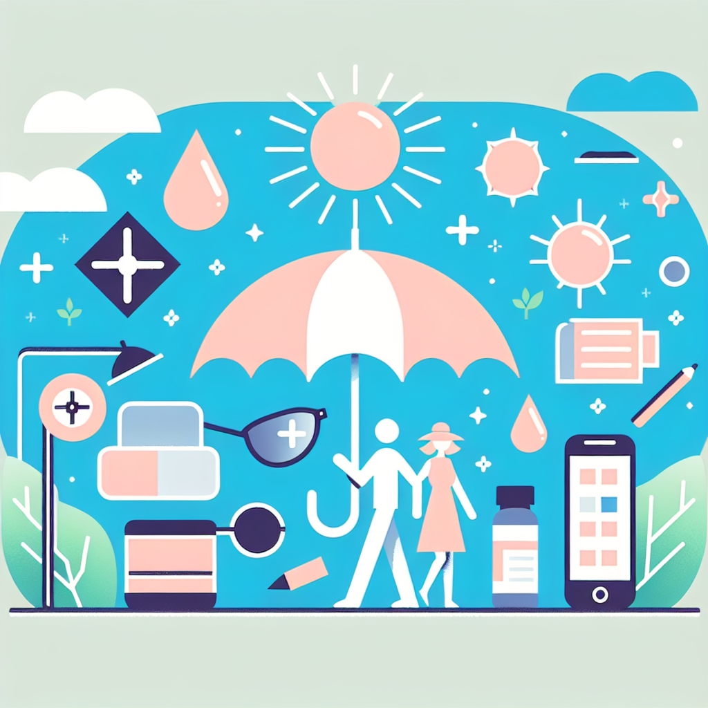 WeatherWorks 자외선 차단 양산 사용 모습