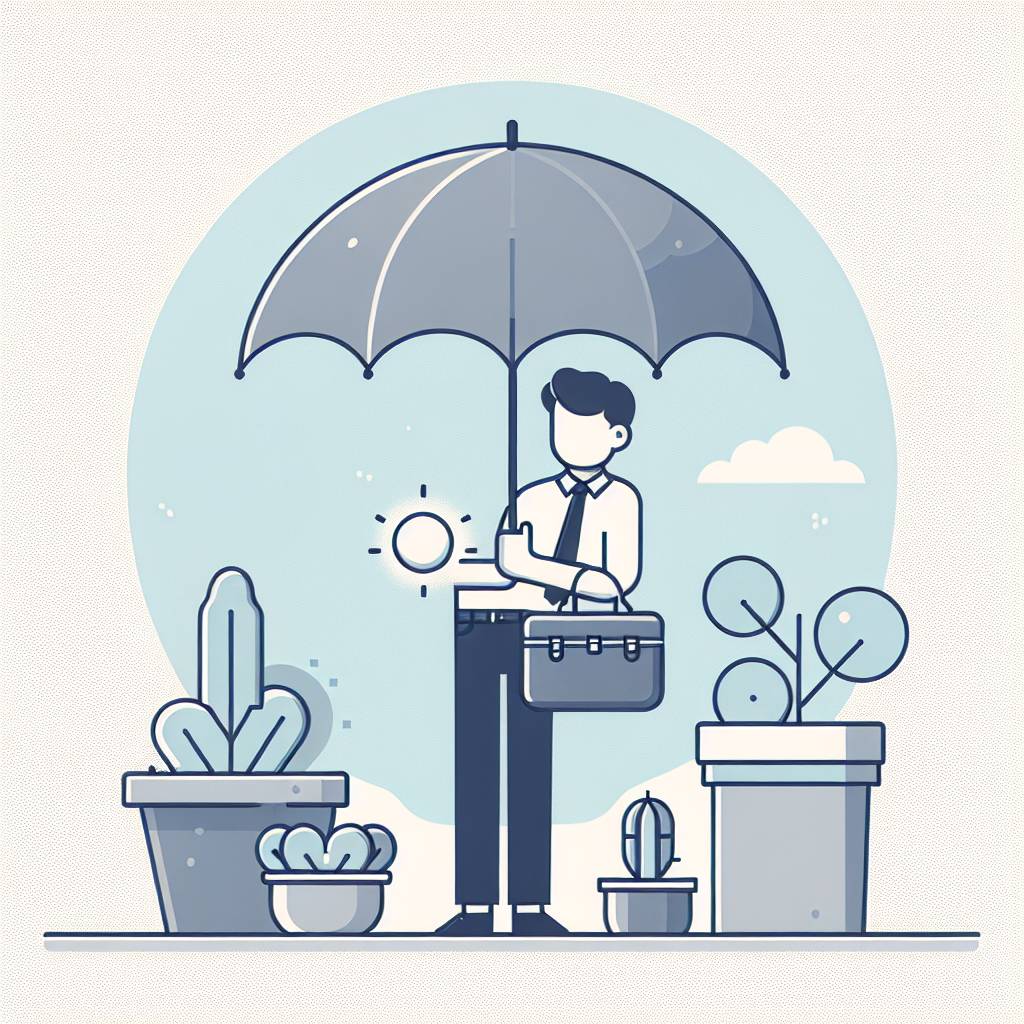 자외선 차단 양산으로 보호받는 모습