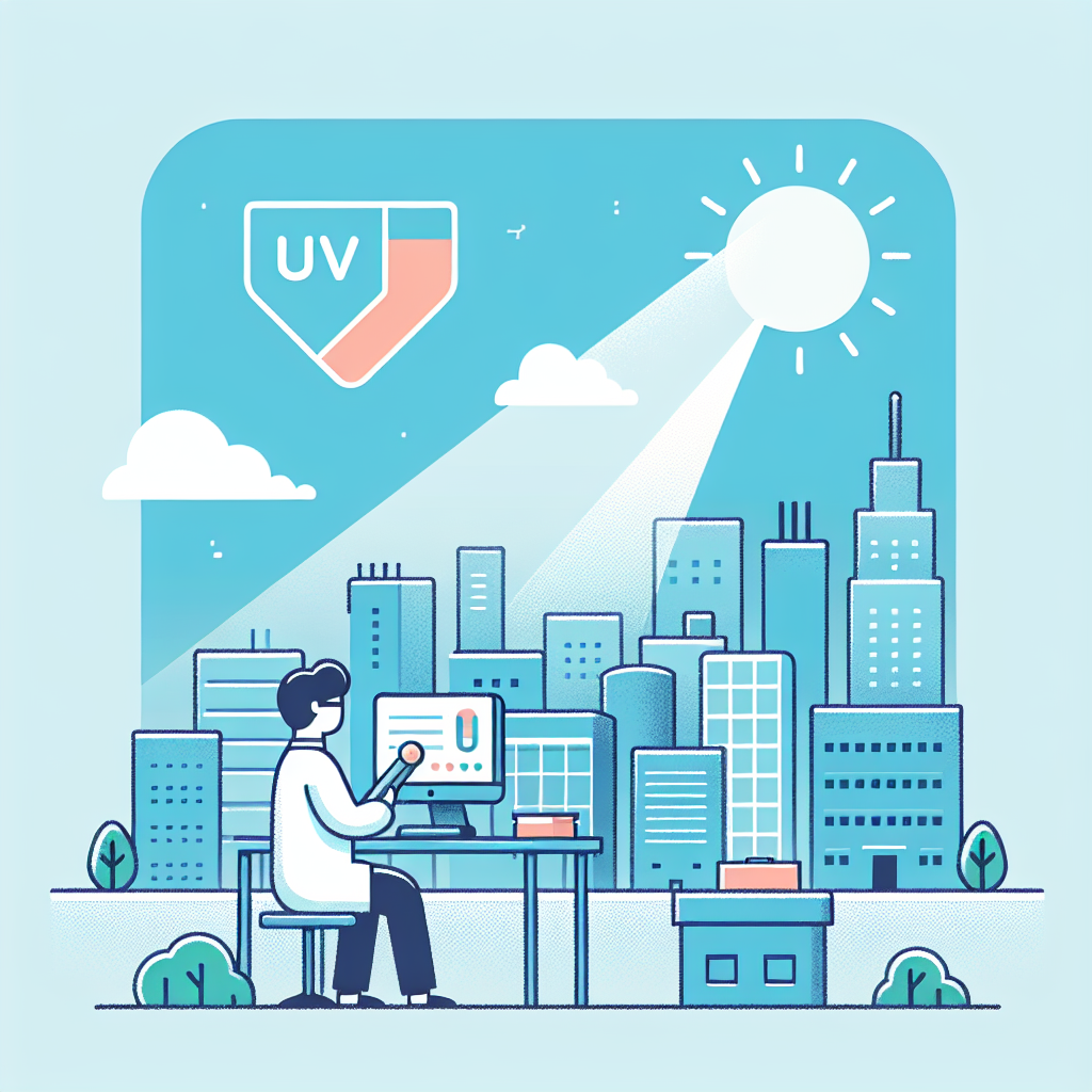 천안 시내 자외선 측정 모습