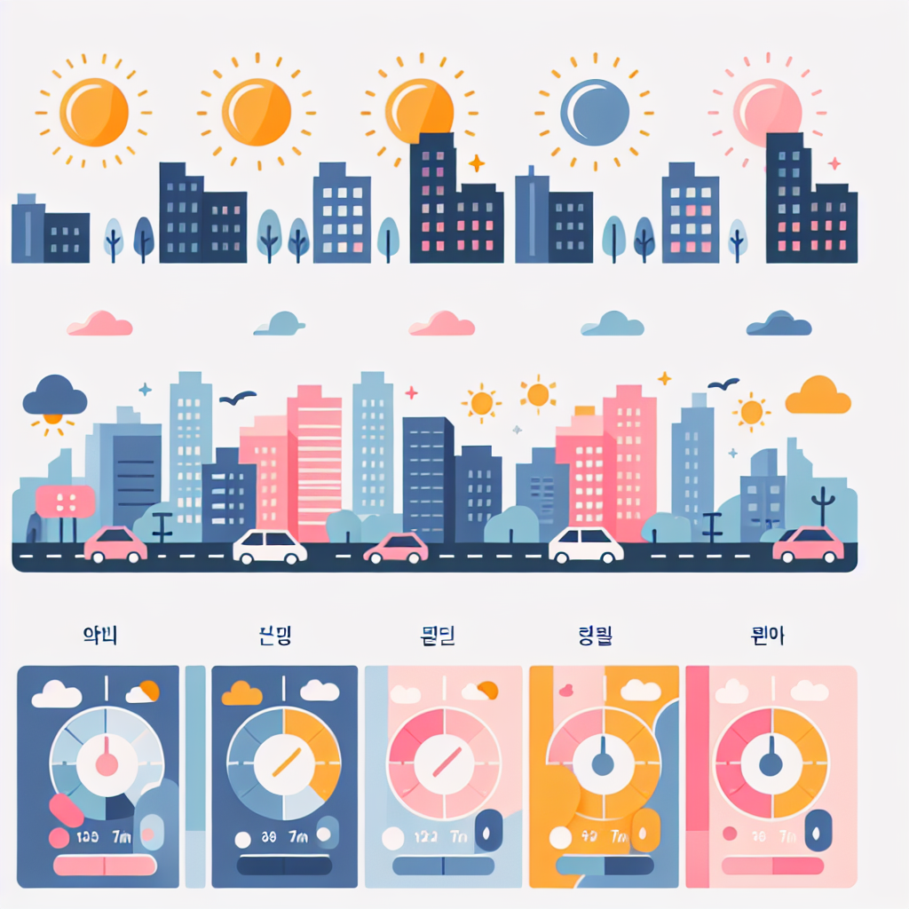 천안 시간대별 자외선 변화