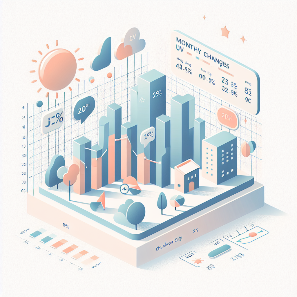 춘천시 자외선 지수 월별 변화 그래프