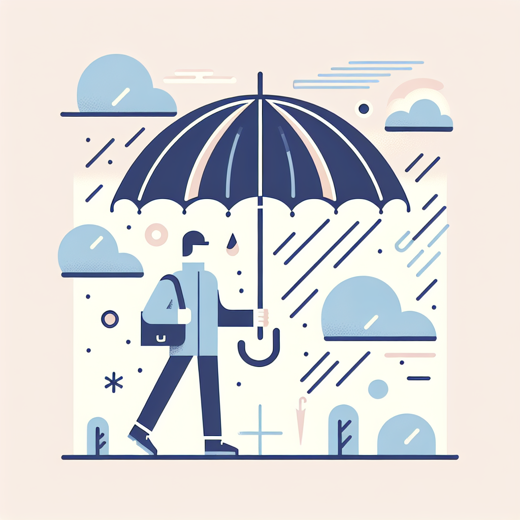 WeatherWorks 슈퍼와이드 자동 우양산 사용 모습