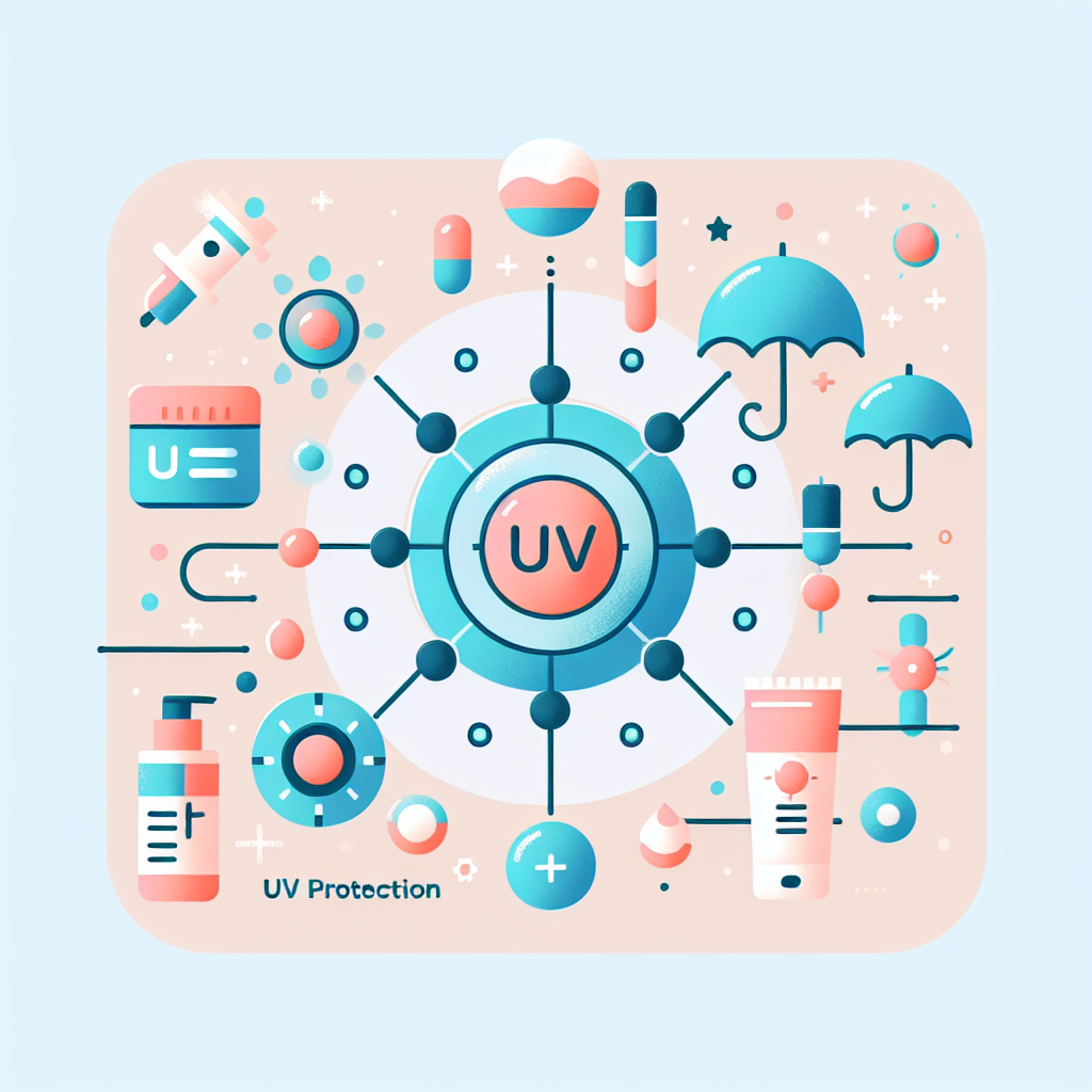 자외선 차단 메커니즘 설명 도표