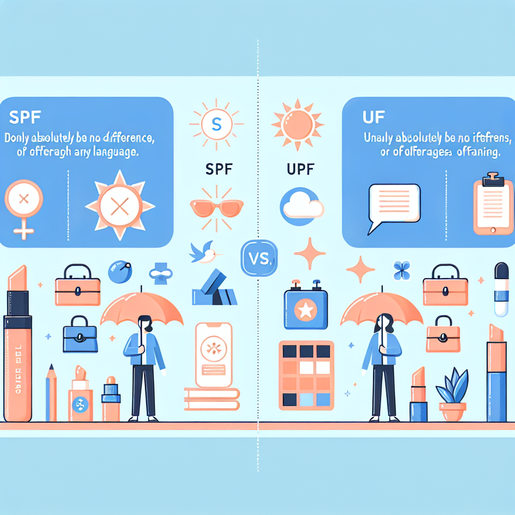 SPF UPF 차이점 비교 인포그래픽