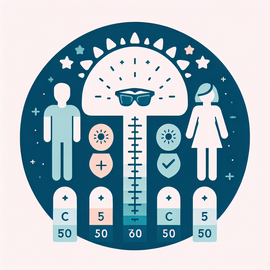 UPF 자외선 차단 지수 등급별 비교표