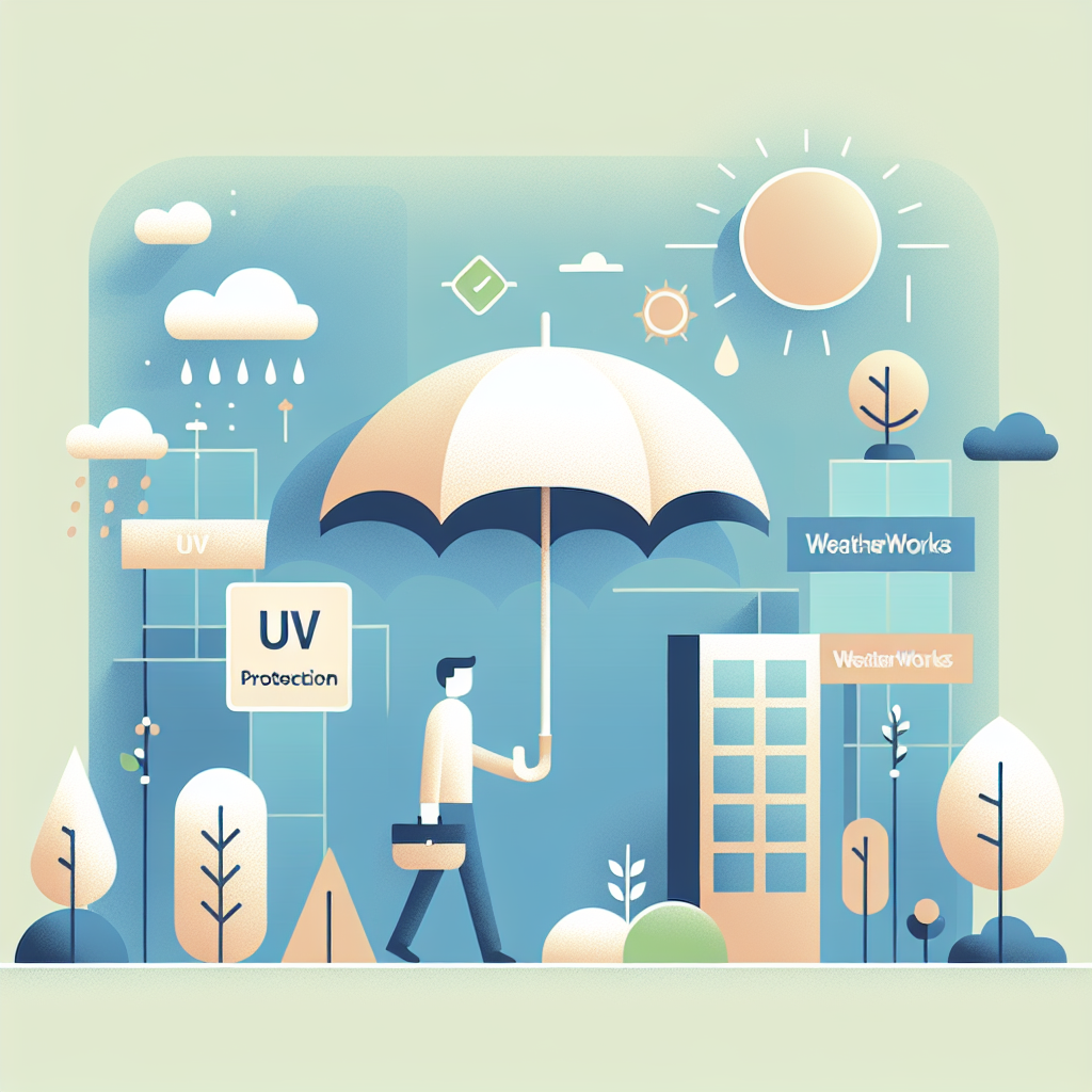 WeatherWorks 자외선 차단 양산 사용 모습